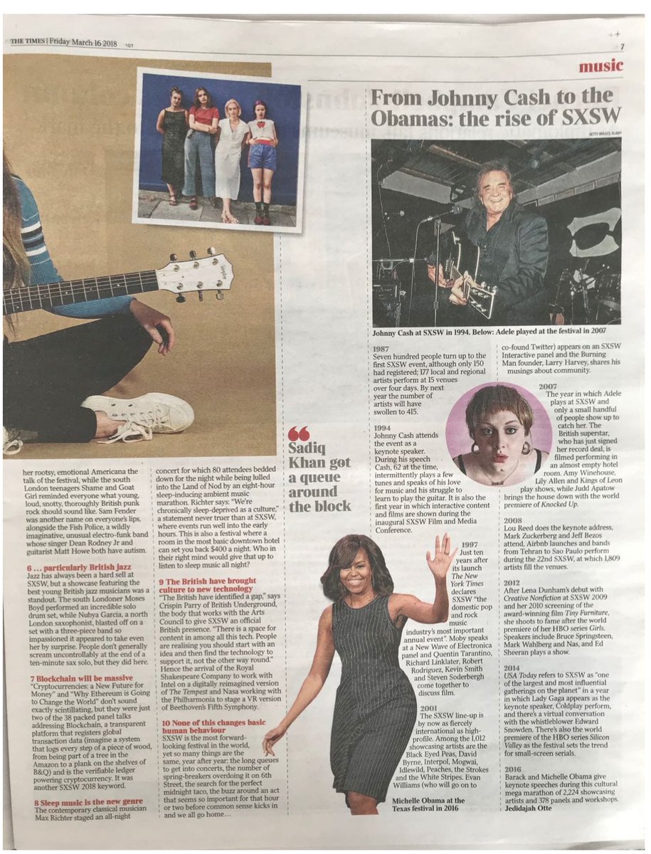 B_Undergr0und's tweet image. Thanks to @Willjhodgkinson at @thetimes for his @sxsw 2018 round up which includes a spotlight on the @jazzrefreshed #ukjazz showcase, @_TheFishPolice, #futureartandculture (@ace_national) project, and words from BU's Crispin Parry...