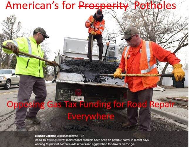 Who’s prosperity? Certainly not Montana’s. Fact is, good roads and bridges are good for business, for our children’s safety, and good public policy.#mtpol