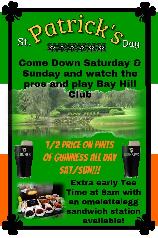 SimplayNY's tweet photo. Eat, Drink, Watch Golf, Play golf and Be Merry! ##HappyStPatricksDay ##BayHillClubGolfTournament #GuinnessBeer #HalfOffGuinnessBeer #PlayIndoorGolf #CelebrateStPatricksDay #EarlyMorningTeeTime https://t.co/87AC6Ya27q