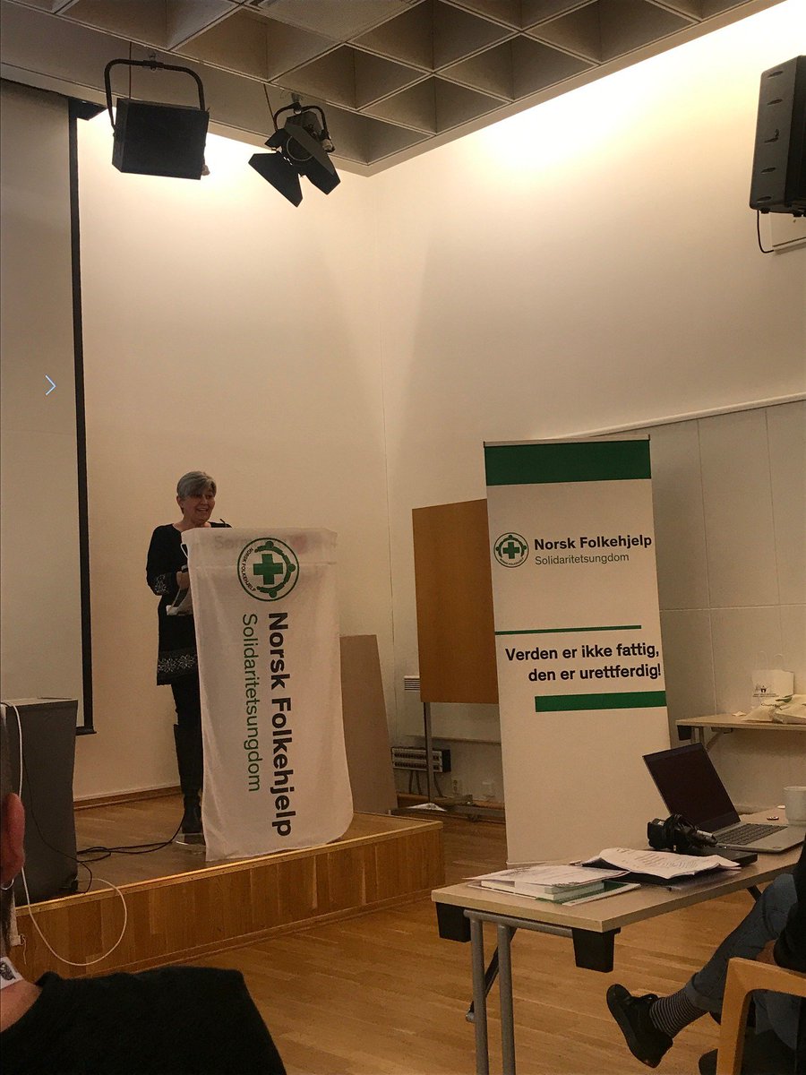 NFSUBislett's tweet photo. Styreleder i @norskfolkehjelp, Gerd Kristiansen, er en rå dame! Du er slett ikke noen oldis! Takk for at du hilser årsmøtet vårt #solung18 https://t.co/OdMdnoJHRo