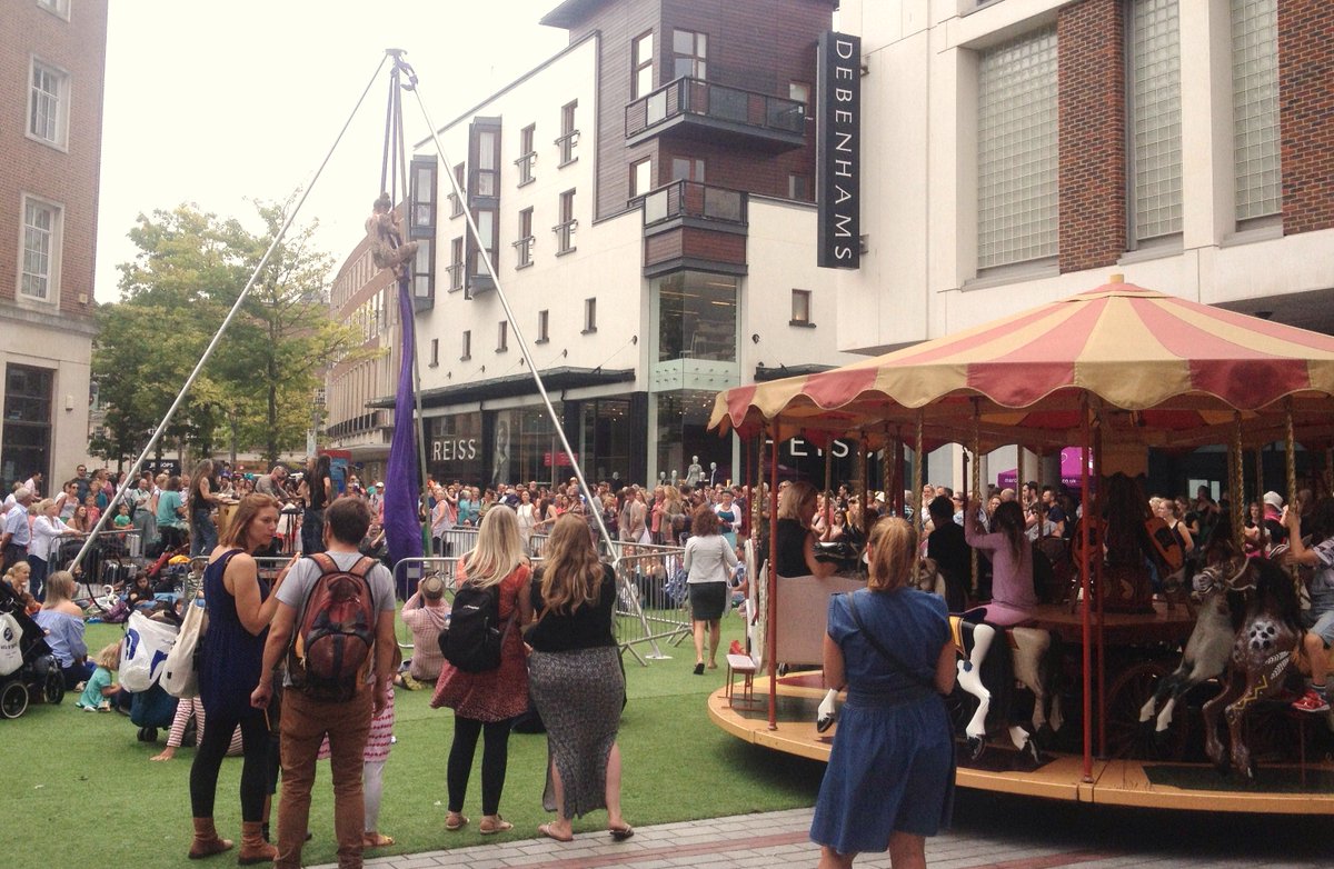 Princesshay's tweet image. We are super excited about our Hello Spring event tomorrow! From a vintage carousel to street entertainment, live music from local talent and stylist advice, there is something for everyone #HaySpring #Exeter