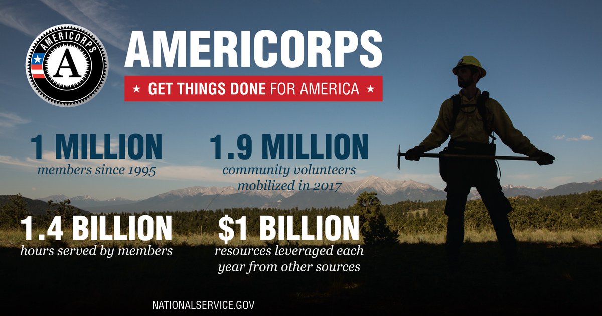 AmeriCorps's tweet photo. Raise your hand if you're one of the 1 million+ AmeriCorps members and alums who #GetThingsDone for America! 🇺🇸🙋🏾‍♀️🙋🏼‍♂️ #AmeriCorpsWeek https://t.co/Rp138Ftmqe