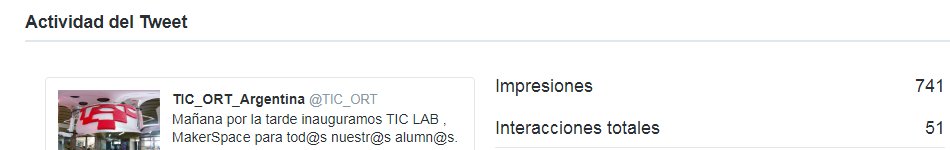 TIC_ORT's tweet photo. Twitt destacado de la semana: la inauguración de #TICLAB :) https://t.co/fmkglsfEe7