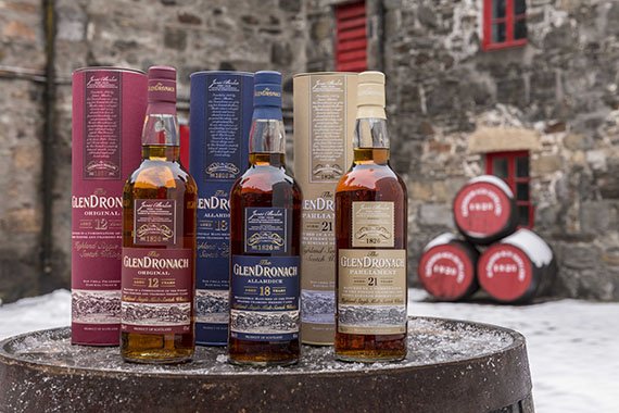 Nestled in the valley of Forgue, deep in Scotland's snowy East Highland hills, lies The GlenDronach; a whisky of true Highland style, flavoursome and robust, perfectly suited for its long maturation in Spanish sherry casks.