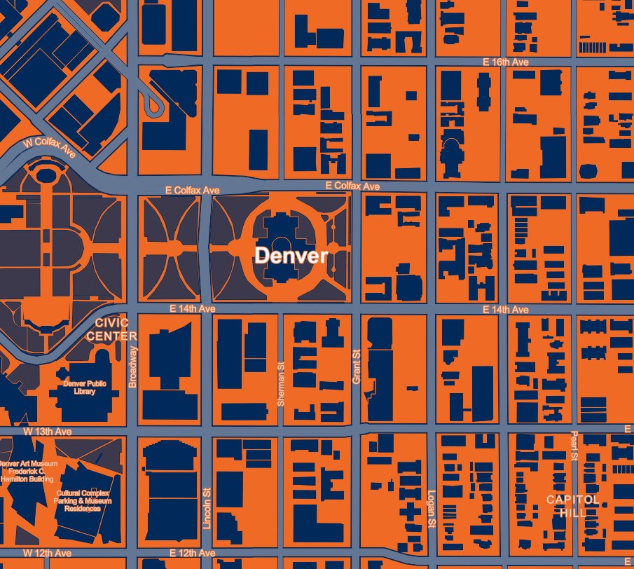 foxxjnm's tweet photo. Cartogram by @mapbox - kinda fun! @broncos themed map #mapmadness18 https://t.co/RSYzmAdTO7