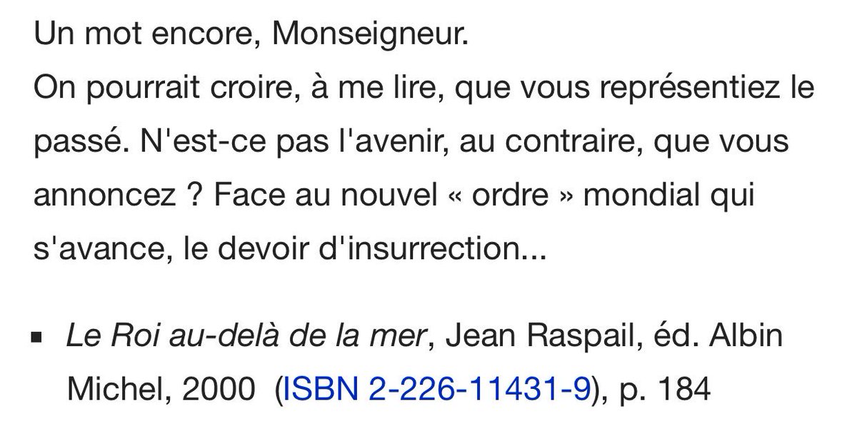 JeanRaspail's tweet photo. Face au nouvel « ordre » mondial qui s'avance, le devoir d'insurrection...

Le Roi au-delà de la mer, 2000

#Mayotte https://t.co/lCoTl0KBKa