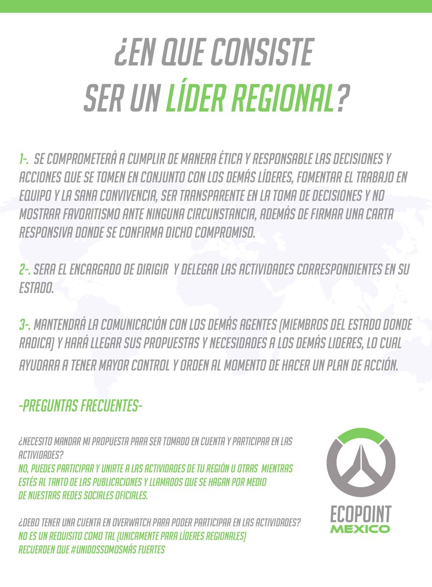 Ecopoint_Mexico's tweet photo. ¿Quieres saber a que nos referimos con líder regional? Aquí despejamos tus dudas. Mas información en: https://t.co/drRhz03RwM🍃
#Overwatch #OverwatchMx  #Ecopoint #EcopointMx #juntossomosmasfuertes https://t.co/OBrEnyaquj