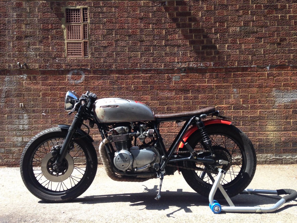 Rare Bird London Customer Bobby On His Custom 1977 Honda Cb550 Wearing His Red Navy Check Flannel Mask Caferacer Caferacerdreams Caferacer Cb550 Rocker T Co E8yixrrcyc