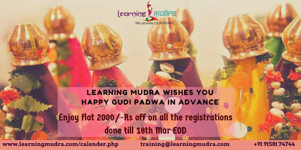 LearningMudra's tweet photo. On this auspicious occasion of #GudiPadwa, may U be endowed with happiness,health &amp; wealth.
This new year, may U have a more successful career with Scrum&amp;SAFe trainings.
Flat 2000 Rs off on all trainings https://t.co/1e4hpp3Fik
Offer valid till 18 Mar https://t.co/7utre8CXu5