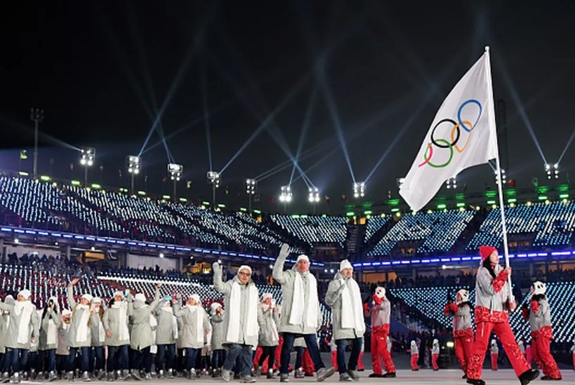 Did anybody else notice Russian athletes not being able to use their "country's" flag. Hey you Chekist f**kbags, we can do symbolism too.You don't act like members of a community of lawful nations, you don't get to pretend like you are one.