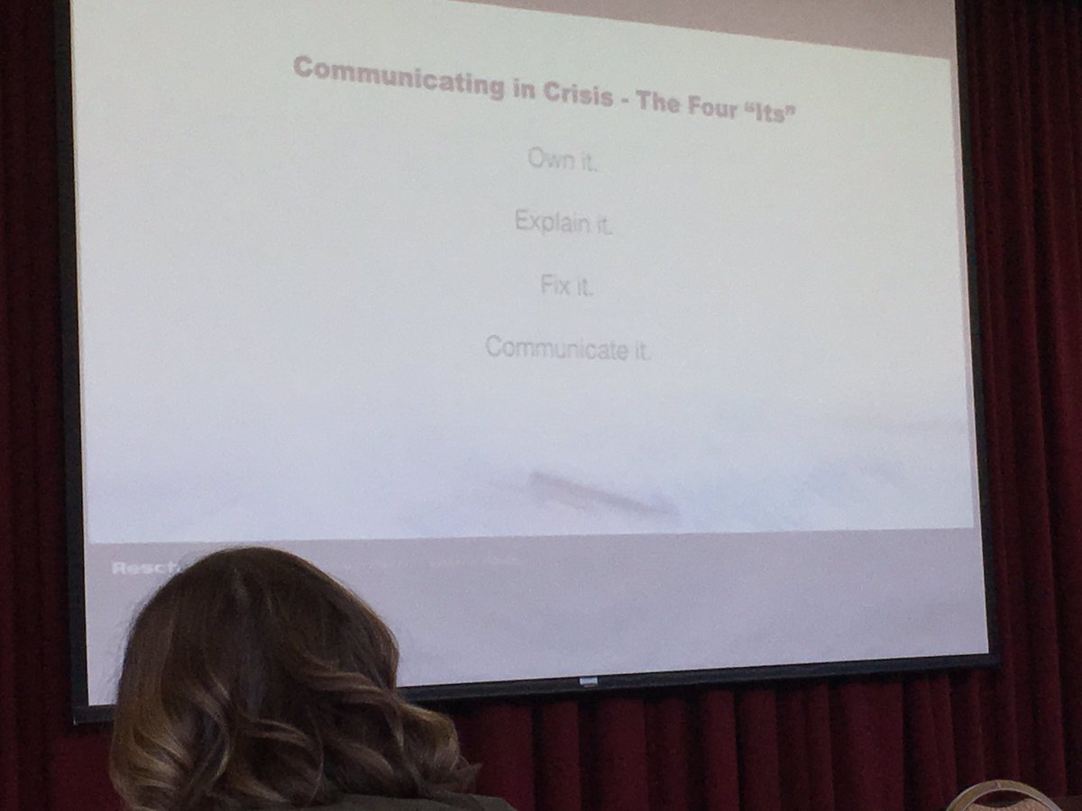 Mary_F_Masson's tweet photo. Good plan for crisis communications @mattresch @CMUPRSSA #MakeContentCount https://t.co/mbPd70FBJ9
