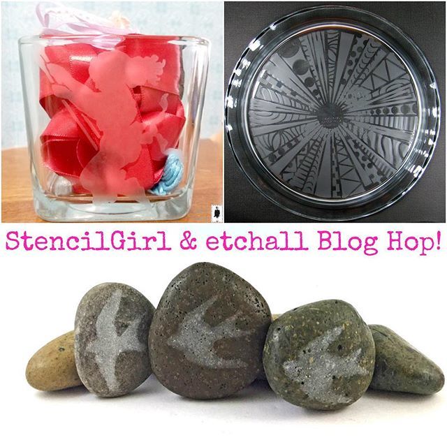 stencilgirl's tweet photo. It's Day THREE of the StencilGirl Products & etchall Blog Hop! See all the fun ways to etch with stencils and enter our GIVEAWAY on our blog at https://t.co/wy05lqWGJ9! Link in profile. #stencilgirl #etchall #etching #bloghop #giveaway https://t.co/1vkMh7M35s https://t.co/EaJ9om4qyh