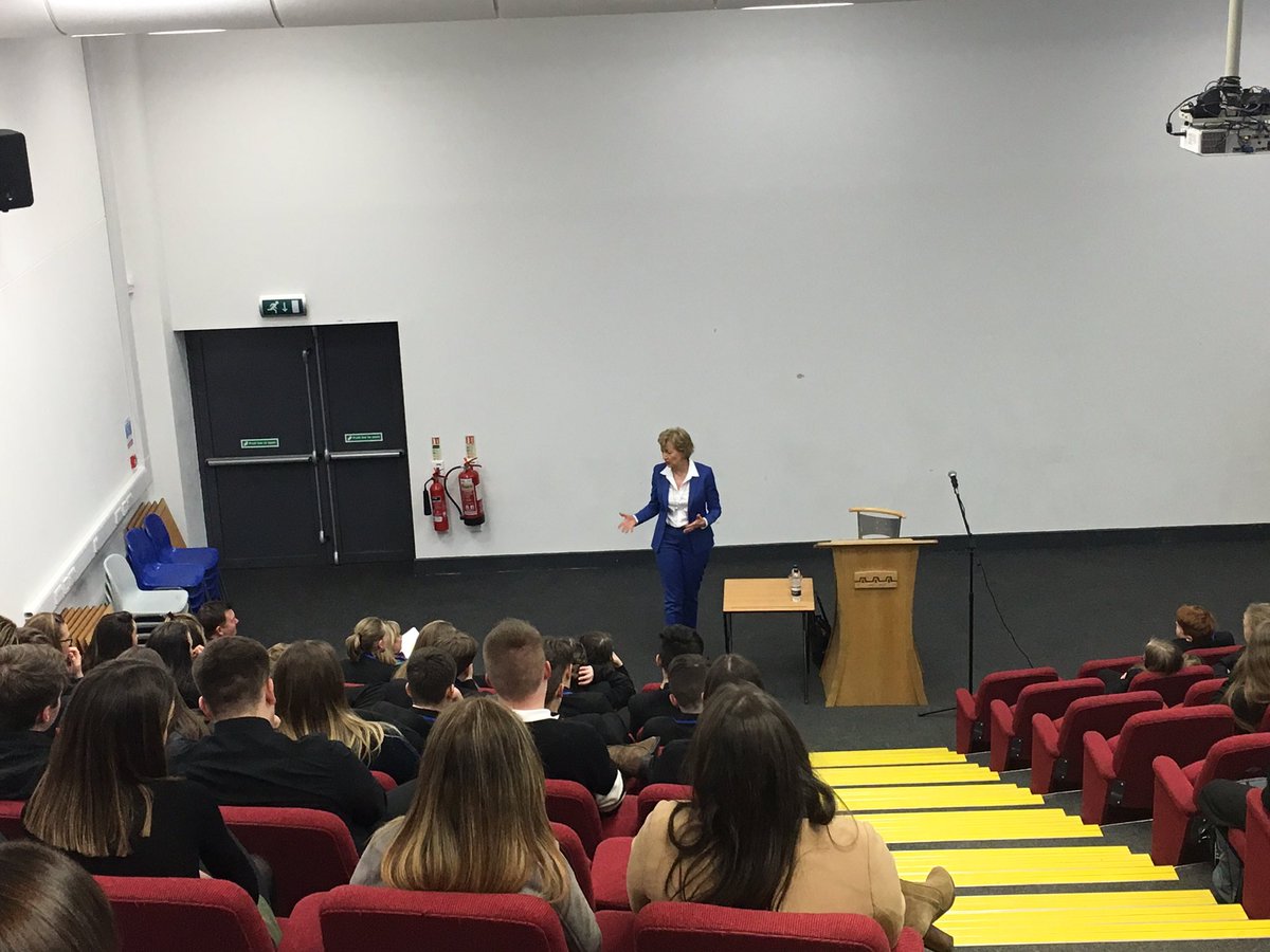 MrsJacksonMusic's tweet photo. Some excellent questions asked by our students to @andrealeadsom, including immigration, nuclear weapons, free school meals and school funding. Such an amazing experience for our students. @walbottlecampus #reallife https://t.co/Kzz5W3yDCj