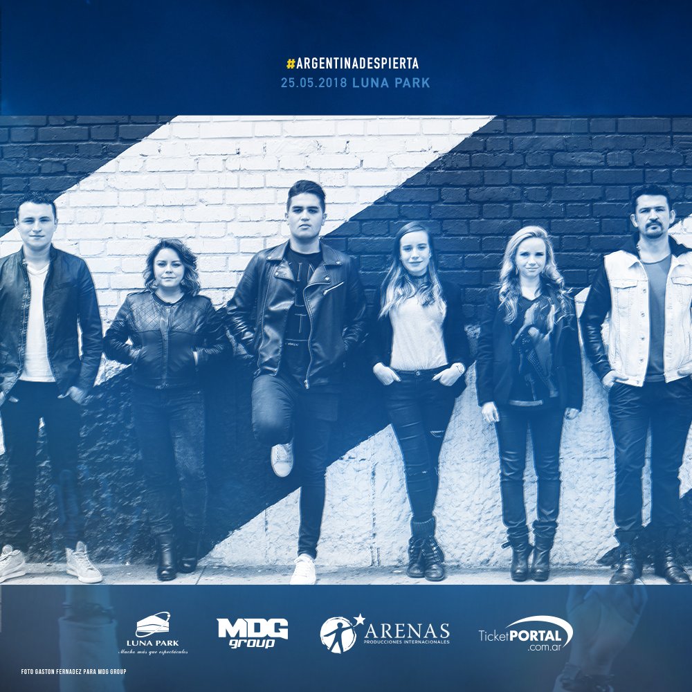 MDG GROUP Y ARENAS PRODUCCIONES PRESENTAN #ArgentinaDespierta 🇦🇷 2018 >> 25 de mayo <a href="/stadiumlunapark/">Luna Park</a> 
Este año te traen a <a href="/generacion_12/">generacion_12</a> la banda Colombia presenta en vivo #SeamosLuz con muchos invitados. 
¡Es tiempo de sumarte a esta nueva edición! lunapark.ticketportal.com.ar/eventperforman…