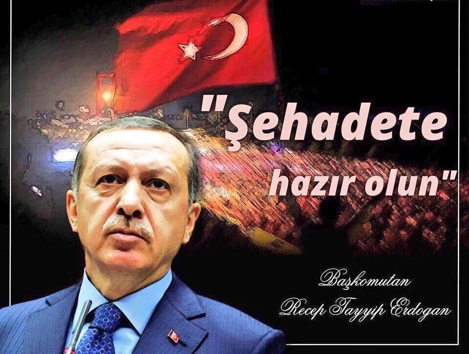 Şehadete Hazır 55 Milyon Emrini Bekliyor Reis Biz Seninle Ölümüne Ölümüne. 
#YediCihanaHükmetmeVakti @RT_Erdogan