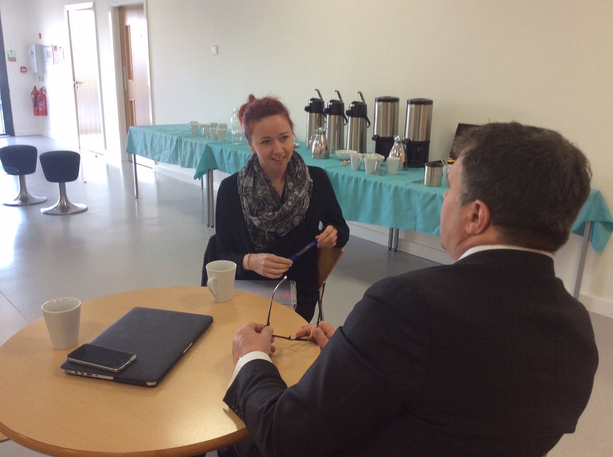 Great to meet Hannah Vyse of #BCAward2018 winning Little Green House Childcare at the Business Growth Roadshow. Here she is receiving her award - and with Johnny Themans of G2G picking his brains as to how she can continue to grow her flourishing business. 
#Onetowatch <a href="/JandPR/">J&PR Ltd</a>