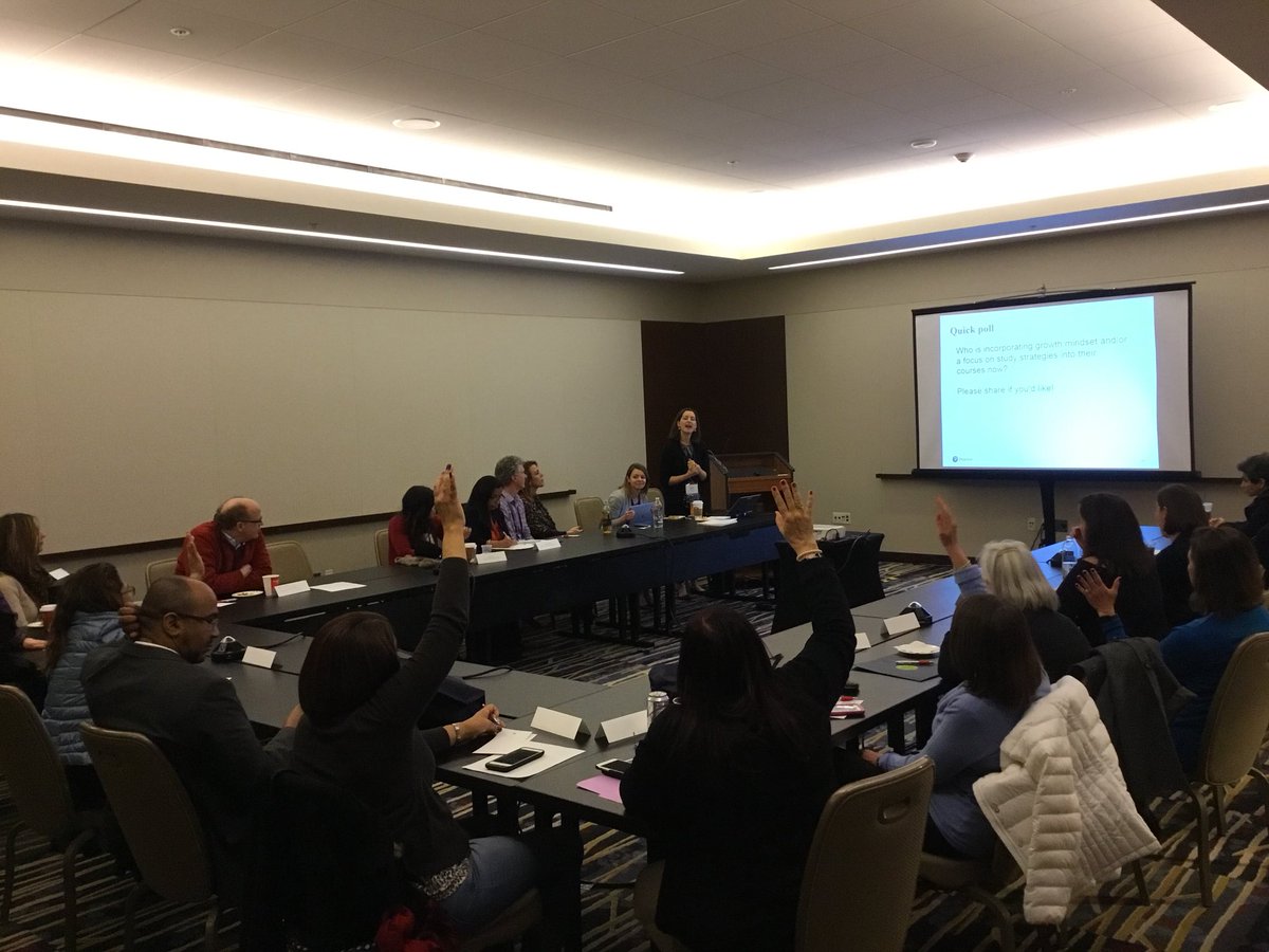 HirschEIC's tweet photo. .@PearsonNorthAm ‘s Rachel Ross leading a discussion about instilling a growth mindset - w dev math instructors- at #ictcm https://t.co/Ps1N1XkXdc