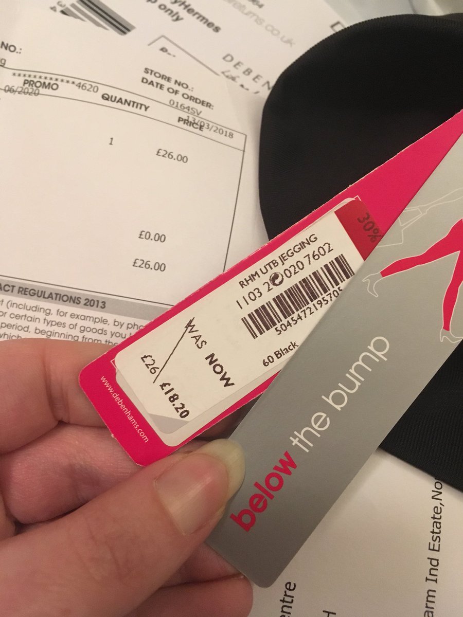 AlexSianB's tweet photo. @Debenhams please can you explain why you charged me £26 for a pair of trousers that are £18.20 on the label? https://t.co/TSv0b1psJJ