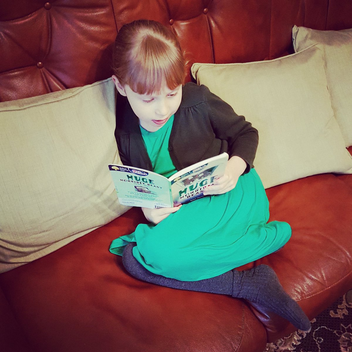 stacyleanne12's tweet photo. Reading after her breakfast this morning. Love her to bits. :) xx #daughter #dressedingreen #partirish #reading #books #fridayfun #StPatricksDay @Proud2bBrow https://t.co/lKue1vAS2G