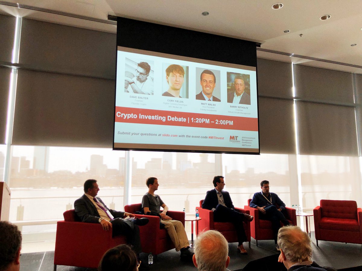 thisiszann's tweet photo. What’s a good @MIT investment conference without a crypto panel? #MITInvest #HODL https://t.co/tycWHfaxDb