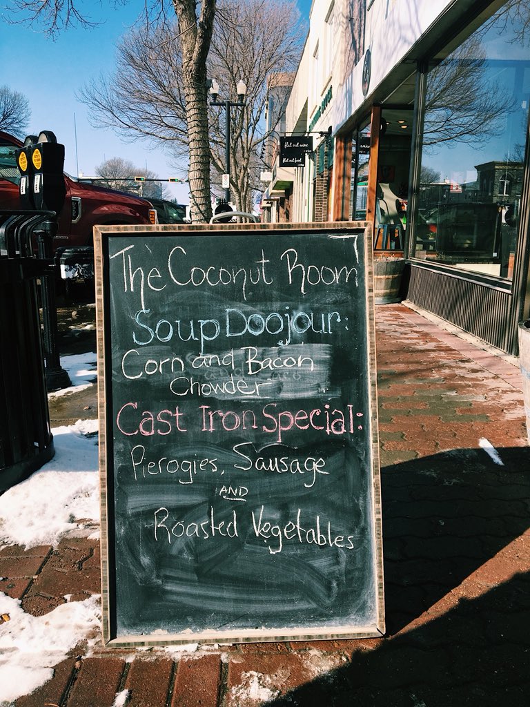 Friday, Sun shining, Snow is melting - what could be better?! ☀️ 

Maybe a Pierogis &amp; Sausage Special! 

Or a bowl of Corn, Bacon Chowder Soup, paired with a fresh Cheddar Bacon Scone 🤤

🌿 this weather feels like spring!!