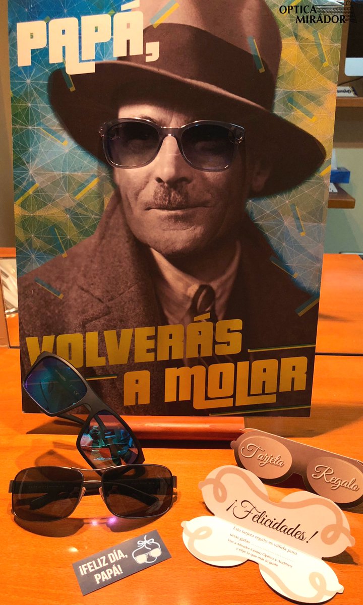 OMIRADOR's tweet photo. Este año regala 🎁 Gafas de sol 😎 el día del padre 👨‍👧‍👦‼️ #diadelpadre #regalo #gafadesol #ÓpticaMirador https://t.co/DaNCpRs0wH