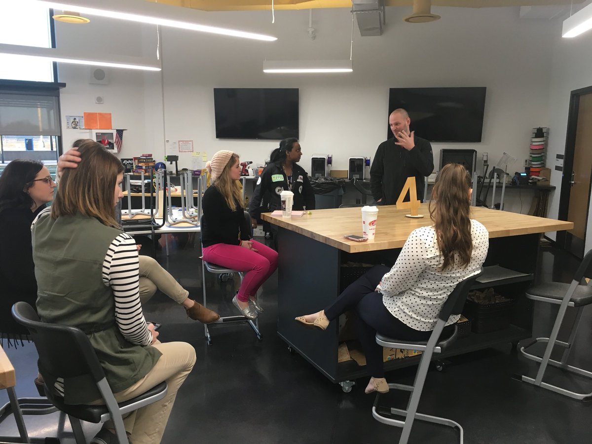 tonya_thorbahn's tweet photo. Great morning touring @HPIPerrysburg with the @UFindlay_COE All things #STEM and TONS of collaborative spaces! Shout out to @jsnhubbard for sharing a bit of his classroom with us! #UFcollab https://t.co/DpU62L1s6U