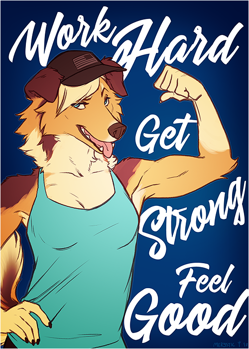 merystic's tweet image. TGIF! Merycollie pushin' ya to finish the week strong and have a kickass weekend 🐶💪 #FitFurFriday #buffpuff
