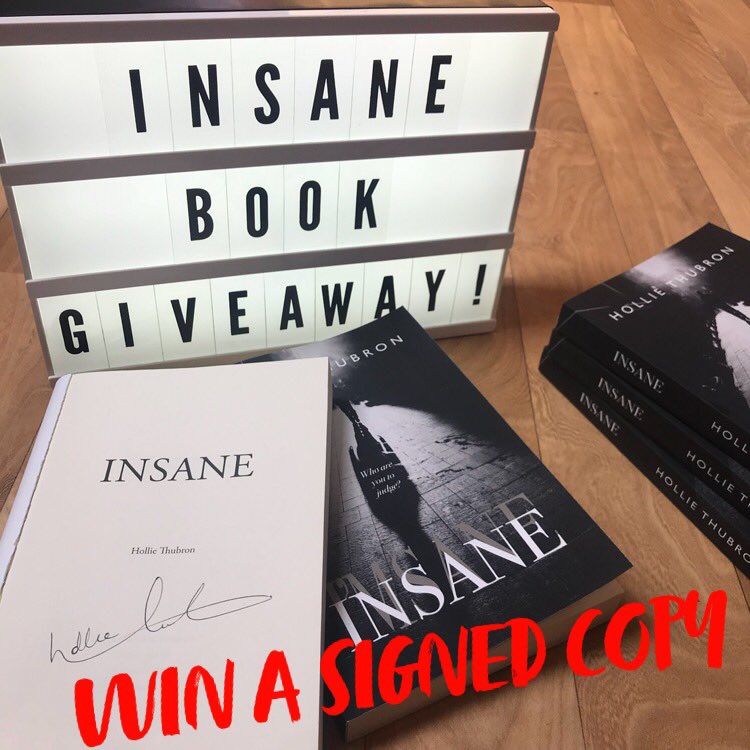 InsaneNovel's tweet photo. GIVEAWAY!!
Win a SIGNED COPY of INSANE, before the launch! All you have to do to enter is:
1. Like this tweet
2. Follow this account
3. Reply to this tweet your favourite thriller novel!
Competition running until Sunday MIDNIGHT 
#bookgiveaway #signedcopy #freebiefriday https://t.co/F7B9GacfA3