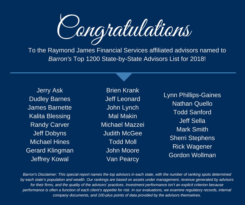 Scott Curtis On Twitter Congratulations To The 26 Raymond James