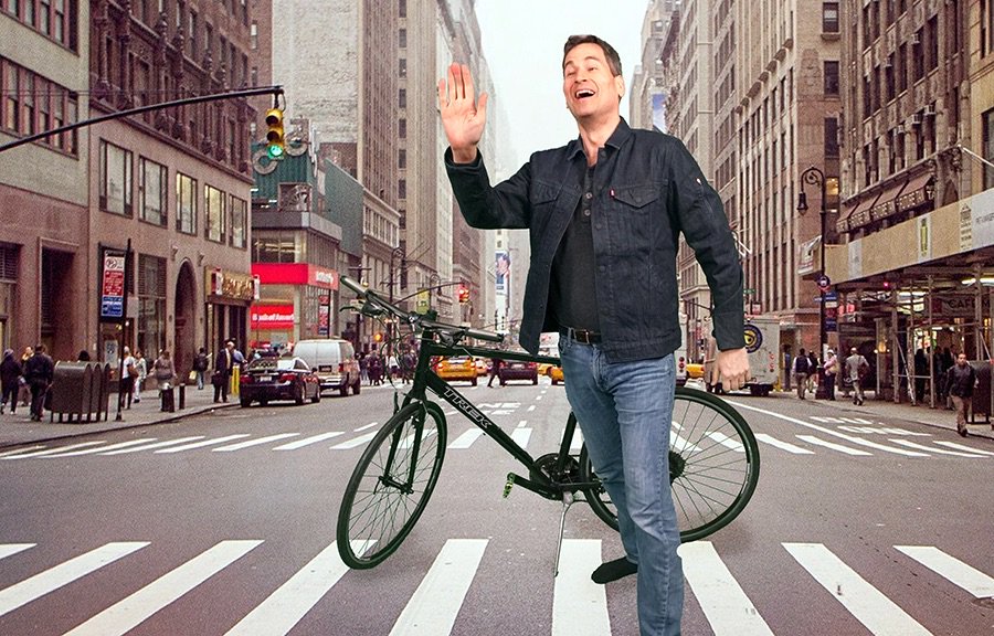 Pogue's tweet photo. It’s the ultimate wearable technology: a digitally enabled jean jacket, a collaboration of Google and Levi’s. Here’s my video and review. https://t.co/W1W3osukyR https://t.co/gM8W2AvzvZ