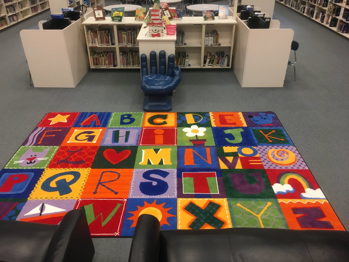 HomanLibrary's tweet photo. The Homan Library got a new carpet.  The kids LOVE it!!! https://t.co/xsIs8C2buE