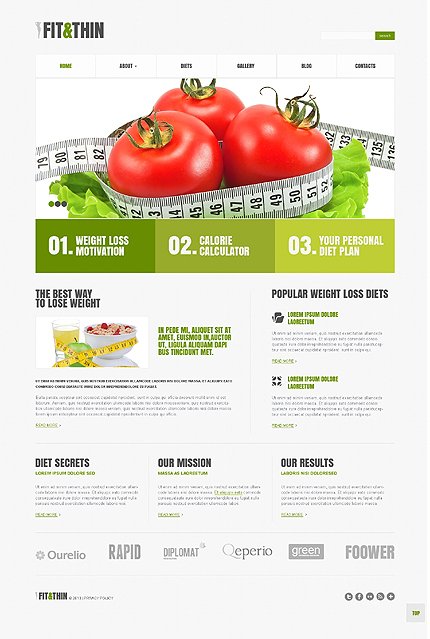Diet Responsive #wordpresstheme easy to install wp.me/p6V4yt-9J