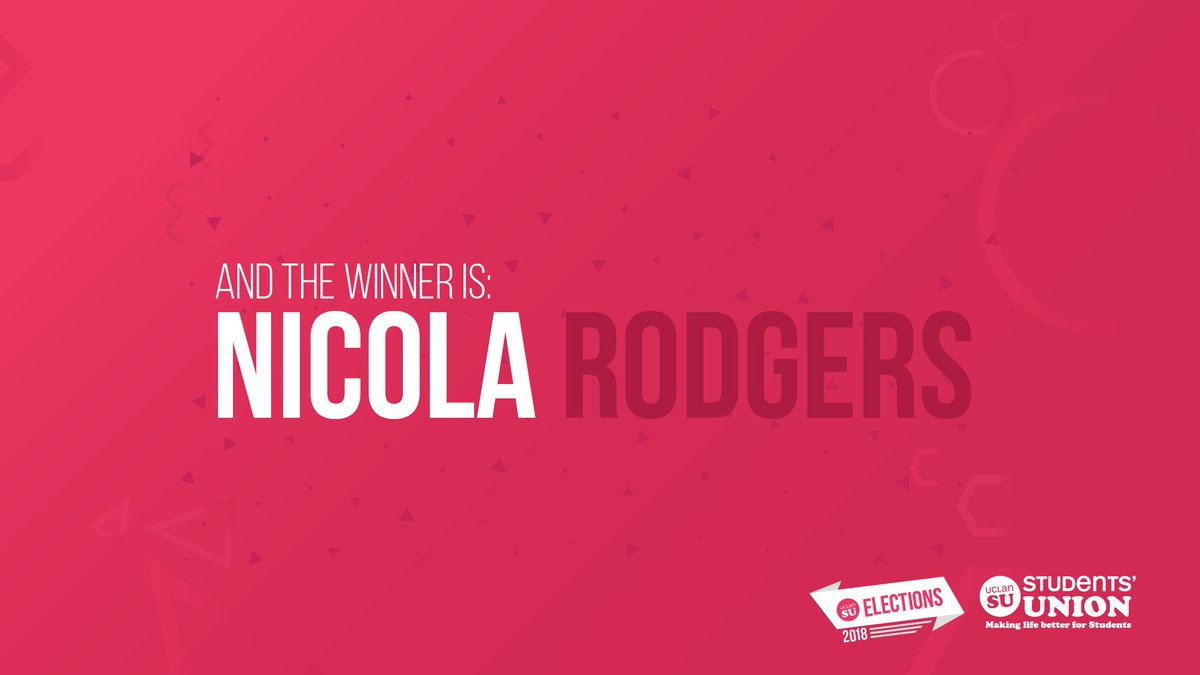 Well done to Nicola Rodgers who wins School President of Languages &amp; Global Studies #uclanelections #representingstudents