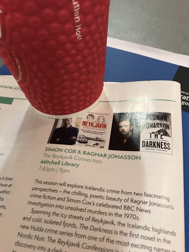 sbairden's tweet image. @AyeWrite @ragnarjo @simoncoxreports #TheReykjavicConnection #TheMitchellLibrary #BookFestival #BookBlogger