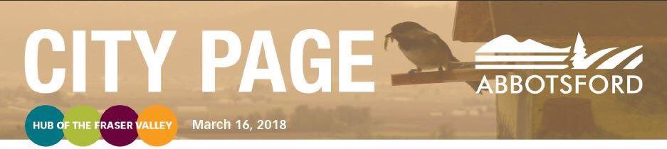 Here is today's City Page in the Abbotsford News: bit.ly/2FOBN9z https://t.co/Xv5VbaJCyN