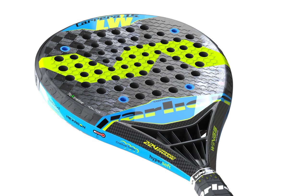 VARLIONBRAND's tweet photo. ⚠ #VarlionNewCollection NOVELTIES:
🌡 Choose your racket according to the temperature.
☄ TeXtreme technology of carbon wires.
📐 Hexagonal Texture.
💨 New difusser 'Wings'
💥 Greater hitting area.
📏 Longer handle.
VARLION revolutionizes paddel!
#Varlion25Aniversary https://t.co/KJu4QJ38iE