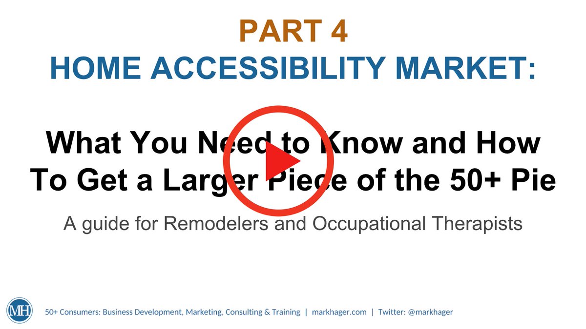 RT <a href="/MarkHager/">Mark Hager</a> Are we connected on LinkedIn? If not, you're missing this great video series for #Remodelers &amp; #OccupationalTherapists serving #seniors - goo.gl/Hsmd9E  #aginginplace #homeremodeling