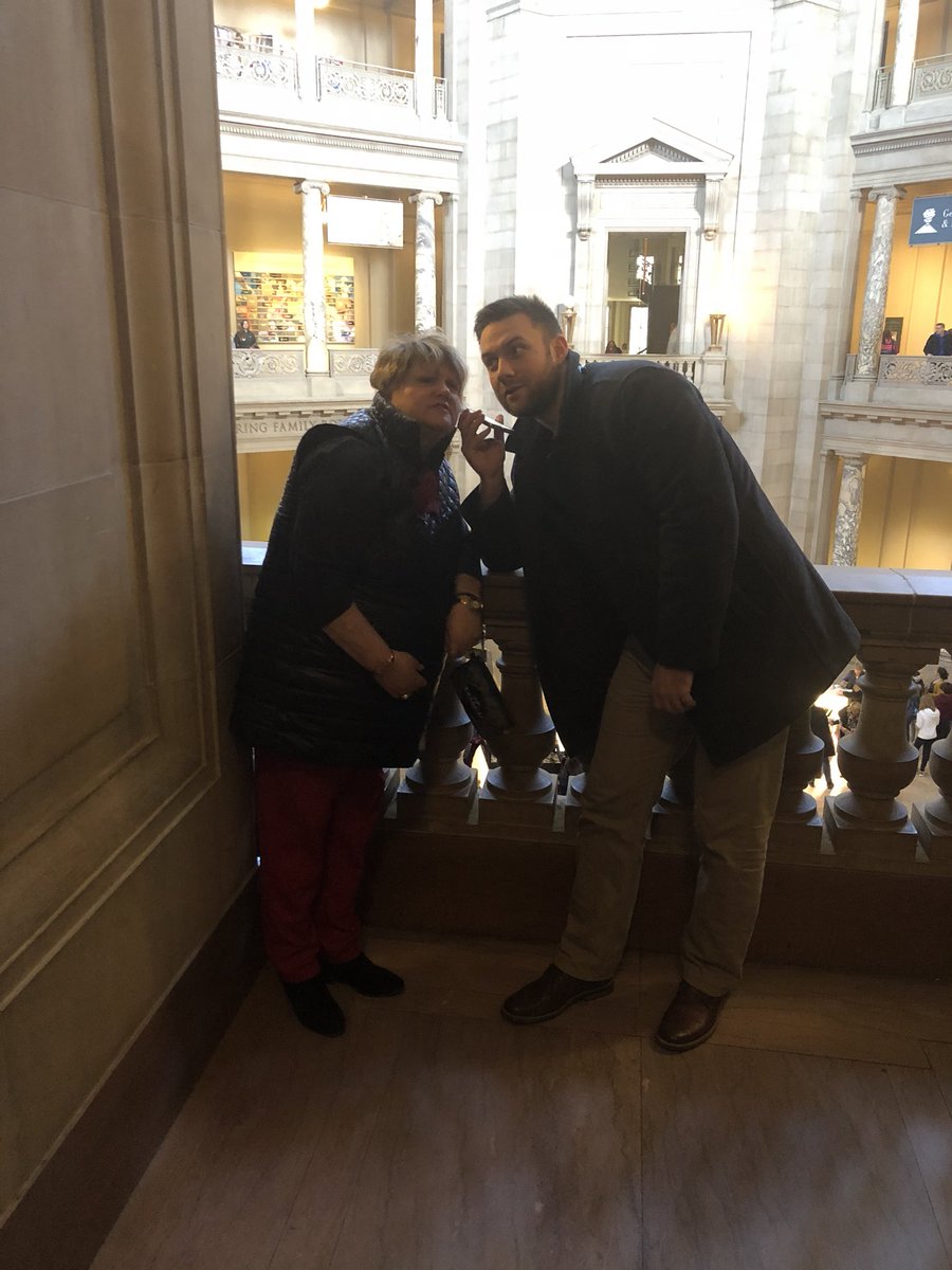 SmartChickMegan's tweet photo. @smartguycal &amp; @SmartGirlDawn #trying to have a #conference #call in the @NMNH @smithsonian @NAAhq #APTAdvocate https://t.co/STNpI8v7my