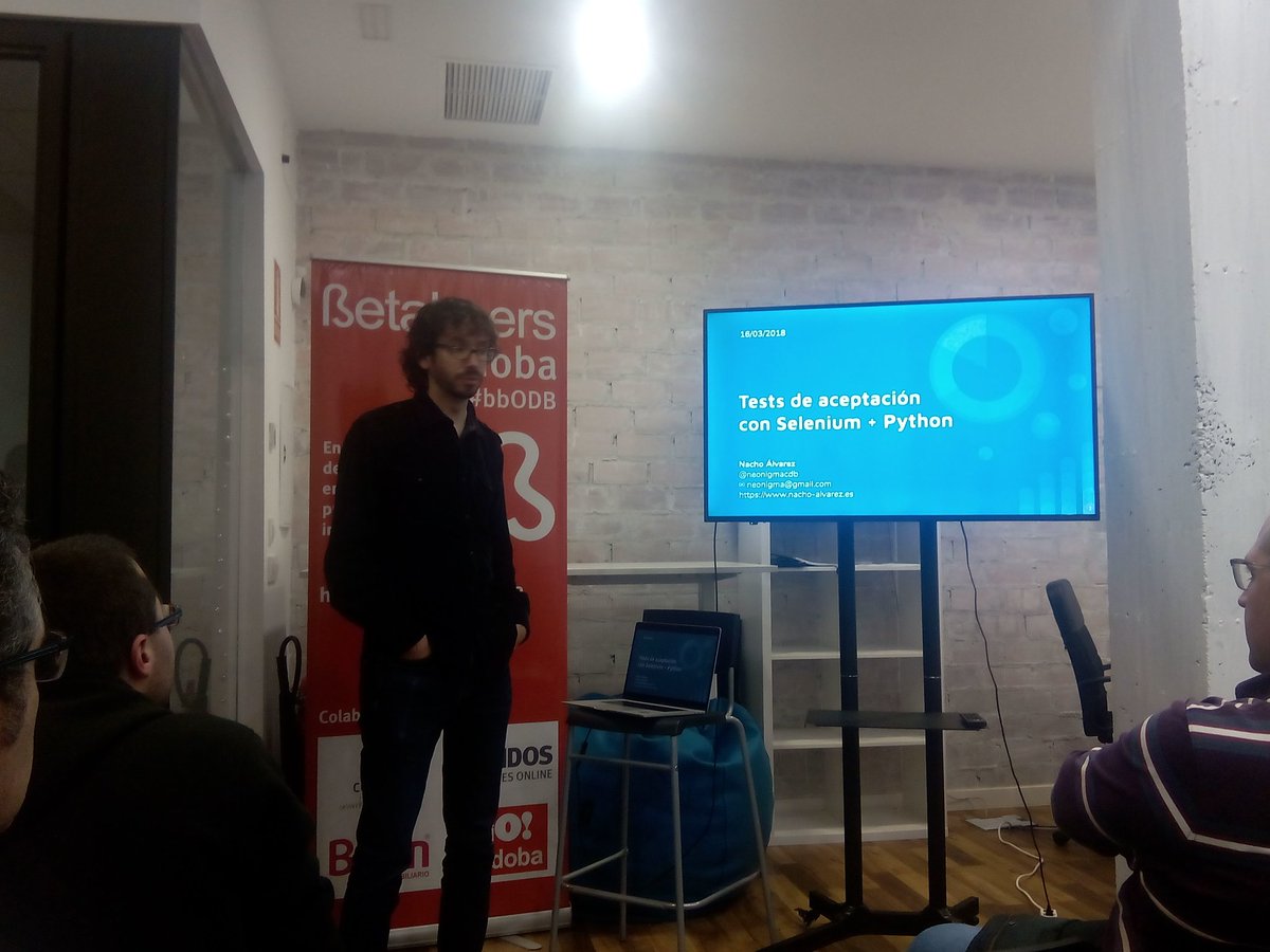 SIGdeletras's tweet image. Test de aceptación con Selenium + #Python con @neonigmacdb en #bbODB #telodigotoynotedigona @laZonaCoworking