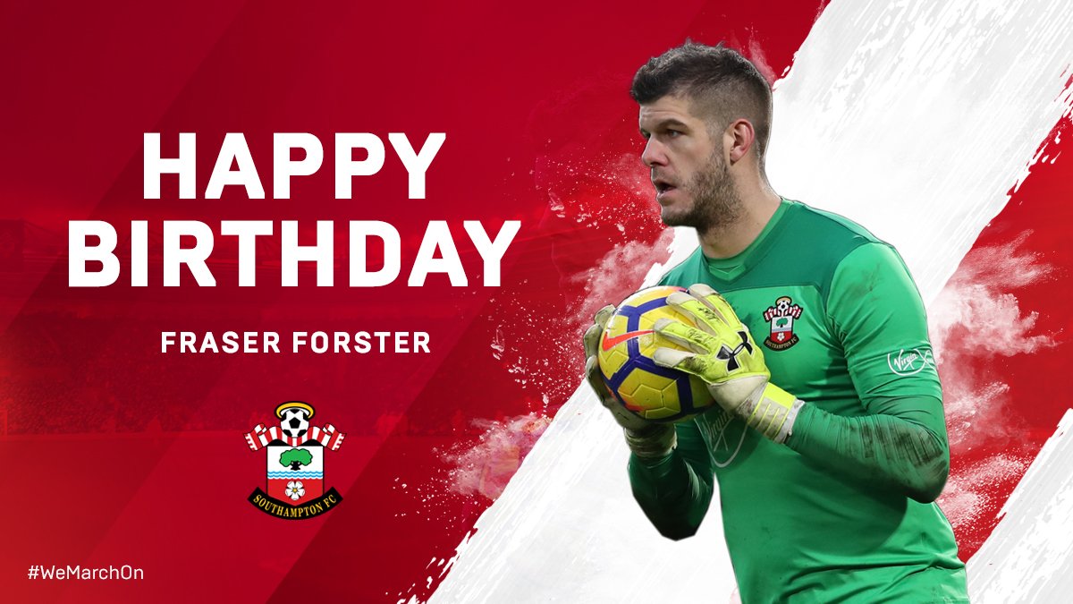 Happy Birthday to keeper Fraser Forster, who turns 3  0  today! 