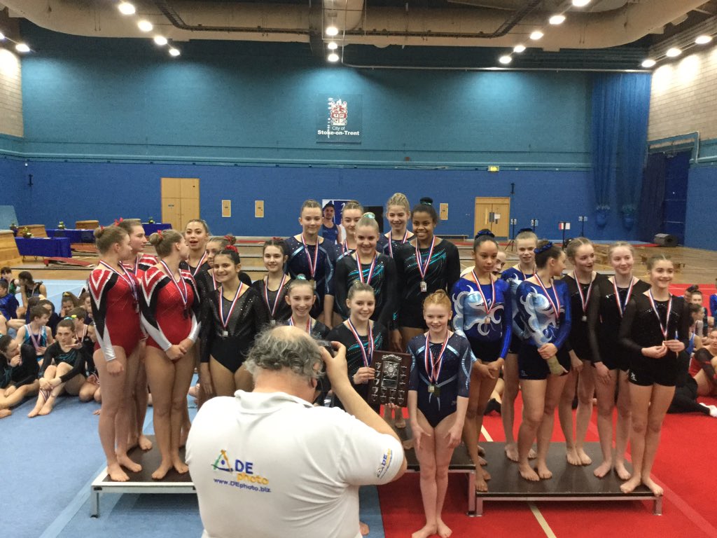 Senior gymnasts back on the podium, twice in one week. SE region came first @ The British Championships. Seniors 2nd and 3rd.#TeamTormead