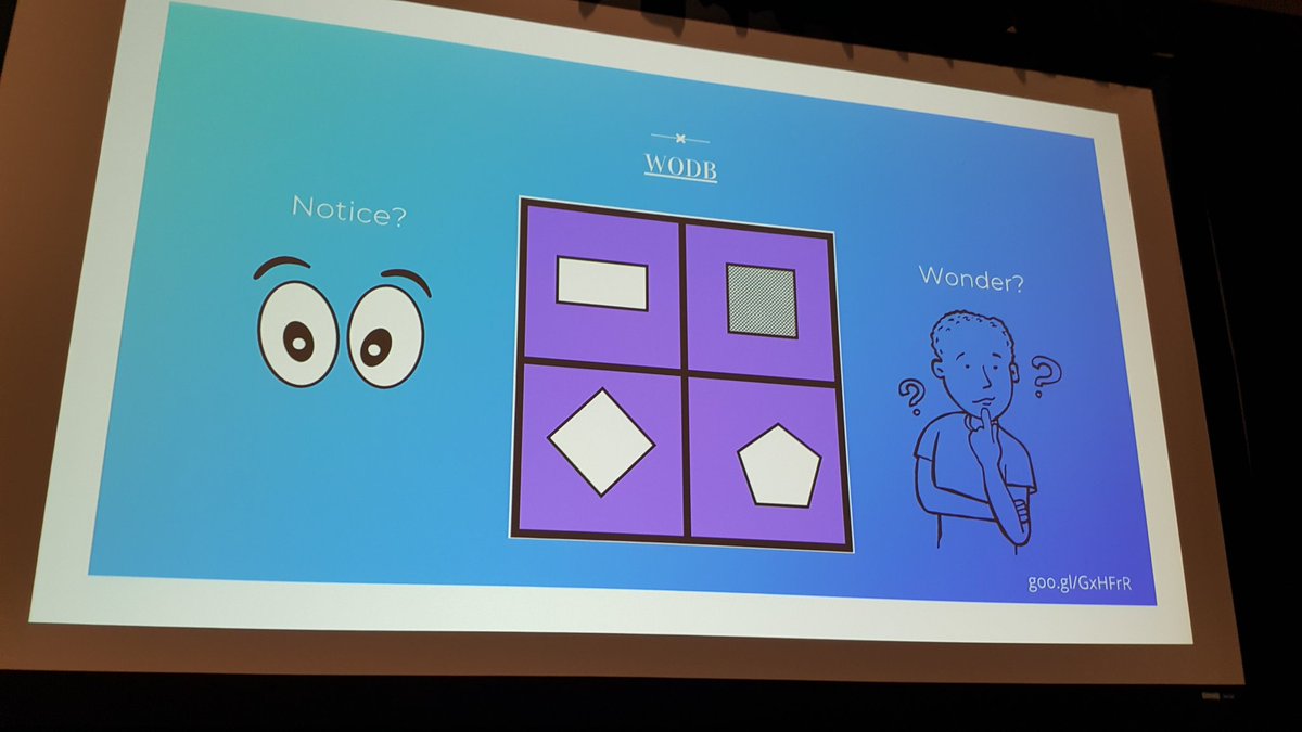 JPopelarCCS's tweet photo. #CUE18 Inquiry based Math #noticewonder @CompassCs #scholars to express their thinking https://t.co/gPjmUUa5tP
