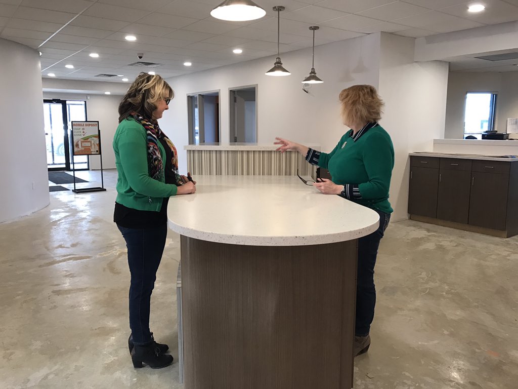 ThriveCU's tweet photo. Our Wheeling location is thriving this week! New teller table, lighting, floors and more progress all over. https://t.co/XBb77E2MiH