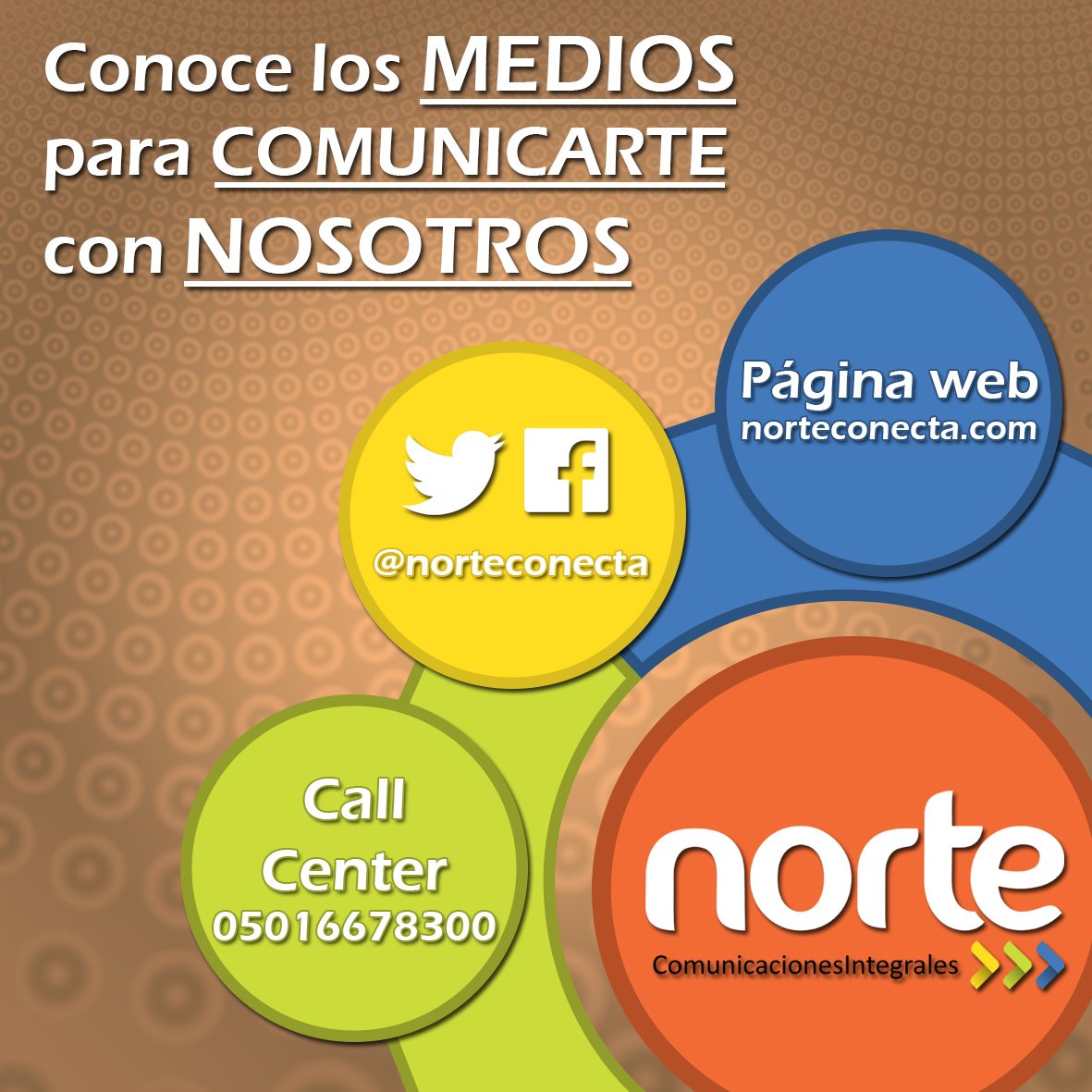 Contáctanos a través de nuestros diferentes medios de comunicación, norte siempre pensando en ti.
#norteconecta
facebook.com/norteconectaof…
norteconecta.com