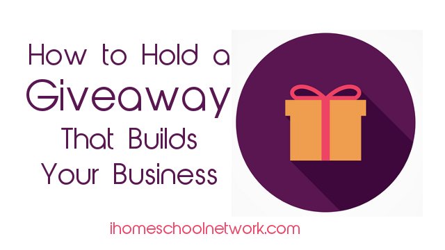 How to Hold a Giveaway That Builds Your Business
bit.ly/1frJXqG
#homeschool #marketing #ihsnet