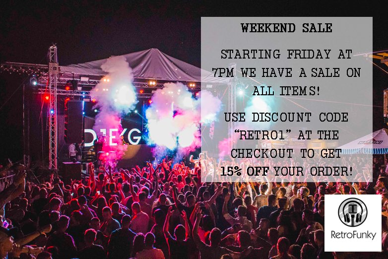 RetroFunkyStore's tweet image. SALE NOW ON! Use discount code “RETRO1” at checkout to get a huge 15% off all purchases! This weekend only! retrofunky.myshopify.com