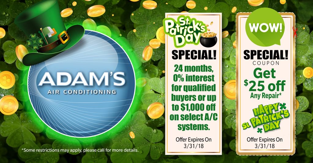 Take advantage of our St. Patty's Day specials before it's too late! Contact us today for details! https://buff.ly/2GA0eZs