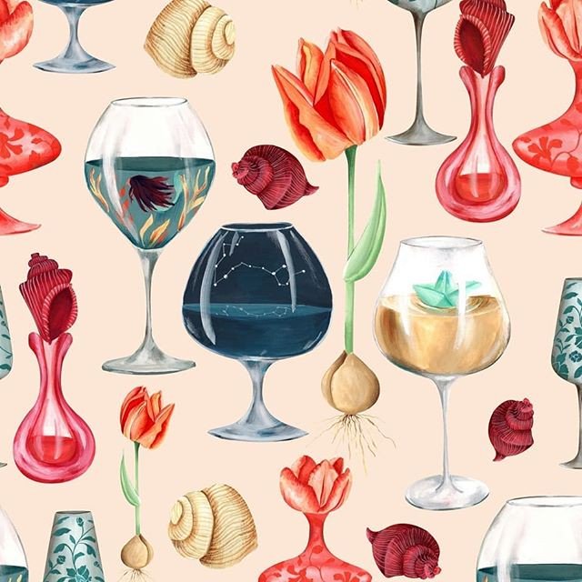 patternbank's tweet photo. → https://t.co/2pS4mTZ3Xz
A celebration of wine, sea and the upcoming summer. How would you celebrate?
#aartistic_dreamers #ocean #mermaid #aniadrg #textileillustration #textiledesigner #surfacepatterns #idesignpatterns #patternObserver #illustrate https://t.co/etkyDNUwjE