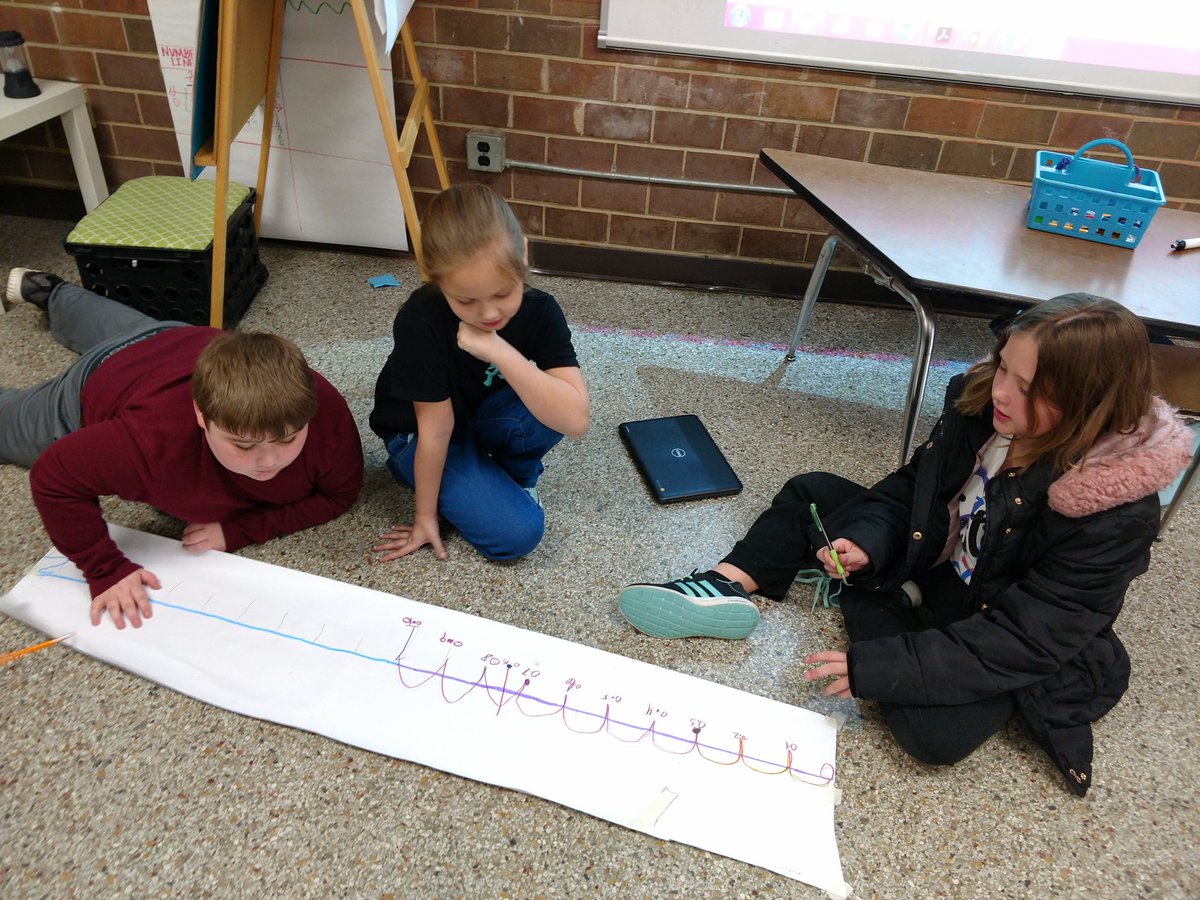 4thgradehfe's tweet photo. We're feeling fine about number lines! <3 #smallschoolBIGimpact https://t.co/7QbvzNsj8u